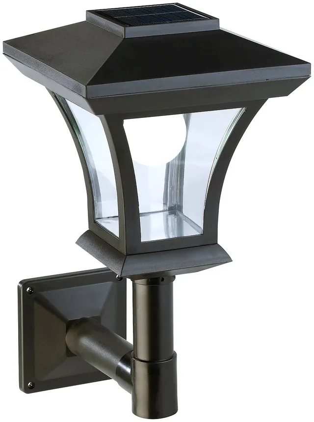Lunartec Außenbeleuchtung Solar-Wandlaterne WL-345 weiß