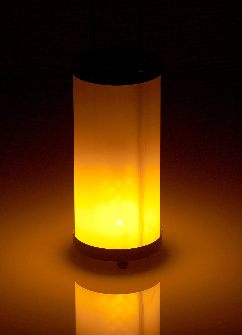 Lunartec Licht-Dekoration Fackel-Laternen 2er-Set 96 LEDs Glas