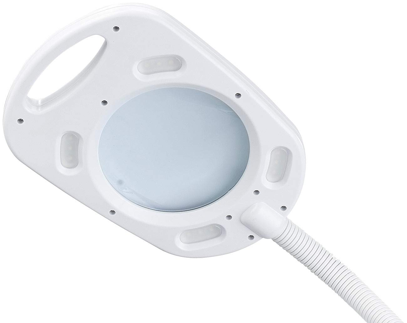 Lunartec LED-Uhren Glas-Lupenleuchte 5-fach 450 lm weiß