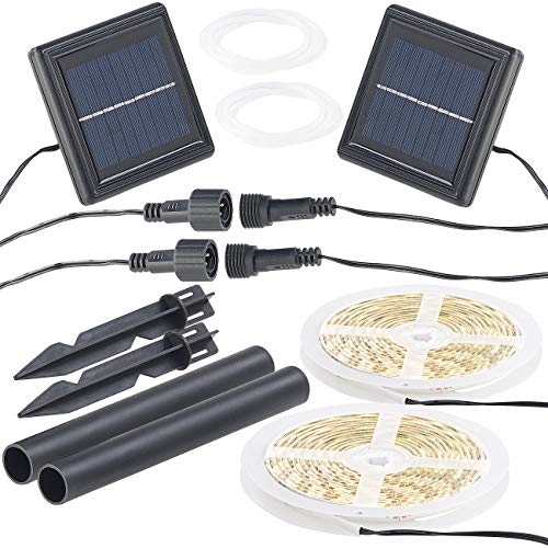 Lunartec Licht-Dekoration Solar-LED-Streifen warmweiß 2er-Set IP65