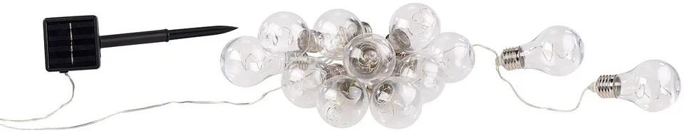Lunartec Licht-Dekoration Solar-Lichterkette Retro 8,5m warmweiß