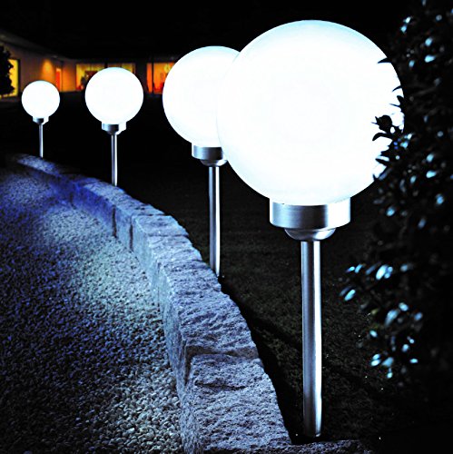 Bonetti Solar Lights Gartenkugel 30cm weiß Solar