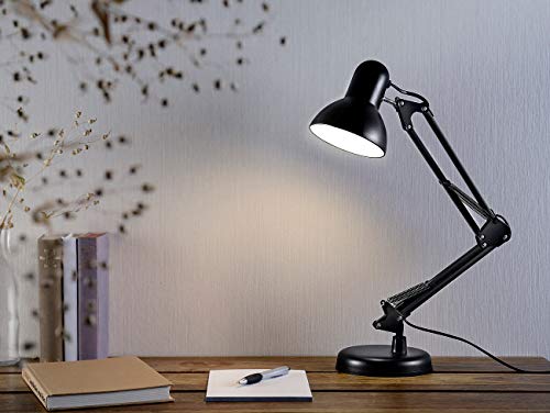 Lunartec Innenbeleuchtung Retro-Schreibtischlampe E14 schwarz