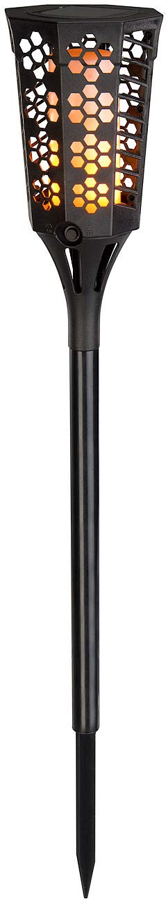 Lunartec Außenbeleuchtung Solar-Gartenfackeln 8er-Set 78 cm