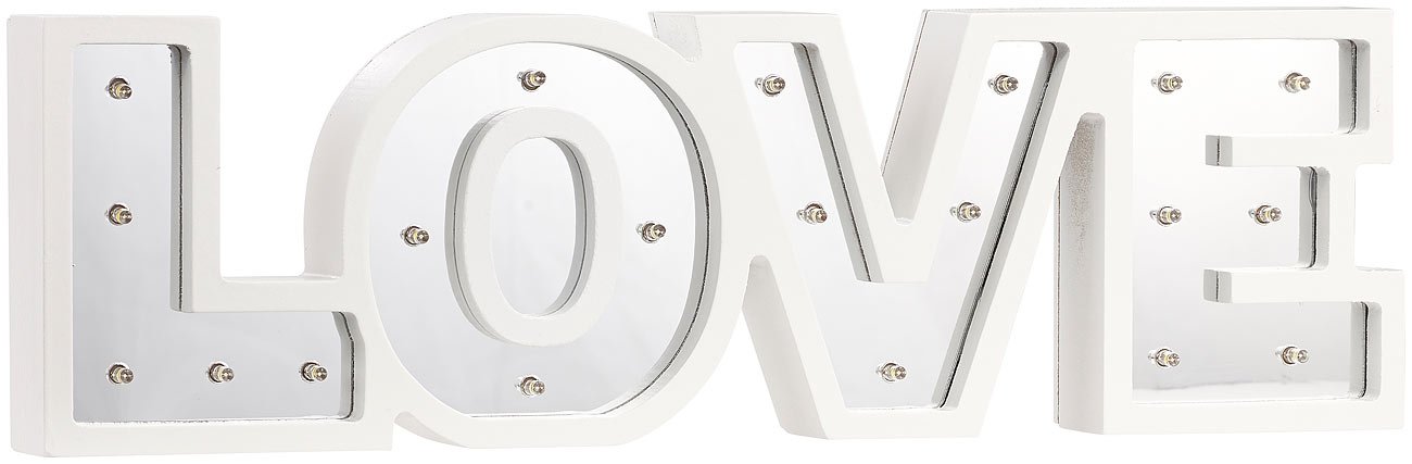 Lunartec Licht-Dekoration LOVE Schriftzug batteriebetrieben