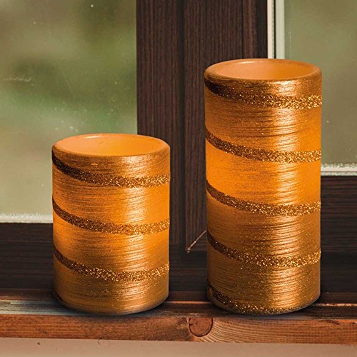 Bonetti Kerzen Set 2 Stück kupfer Ø100x100/150 mm Wachskerze