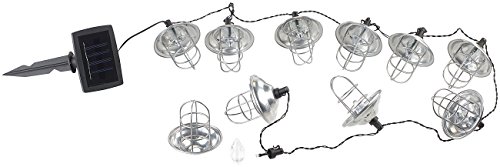 Lunartec Solar-Lichterkette 10 Laternen warmweiß 3,6 m