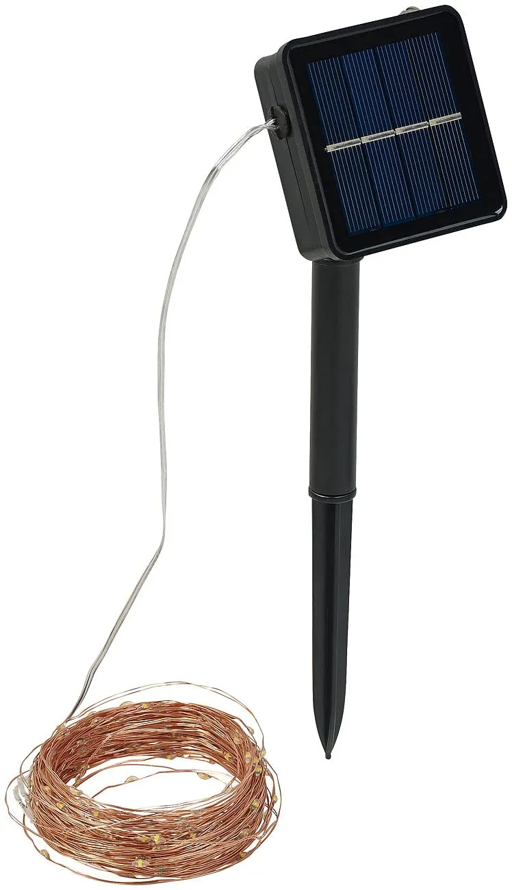 Lunartec Licht-Dekoration Solar-Lichterkette 200 LEDs 22 m warmweiß