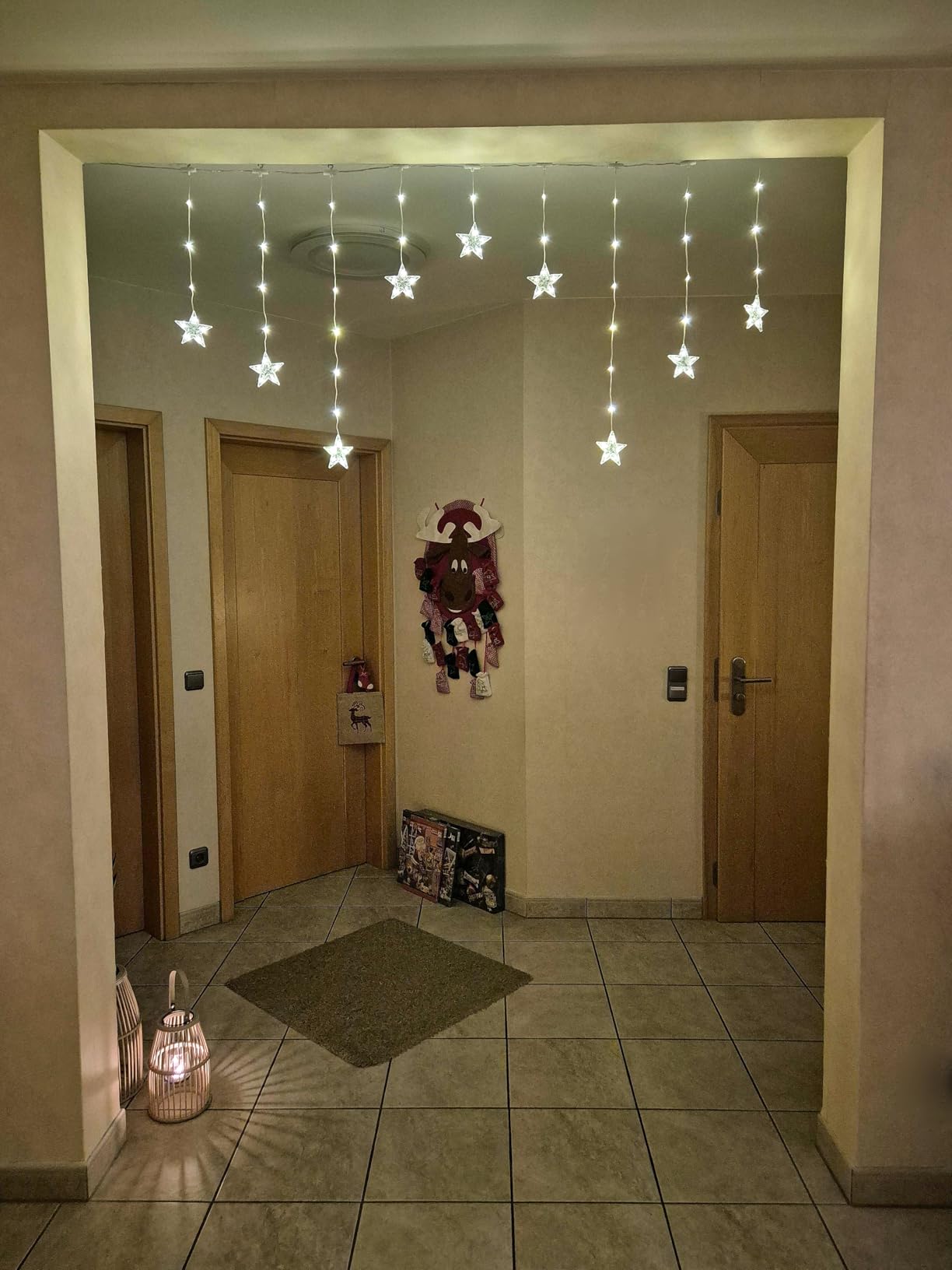 elktry Sterne Lichterkette 36 LED 5 Sterne warmweiß