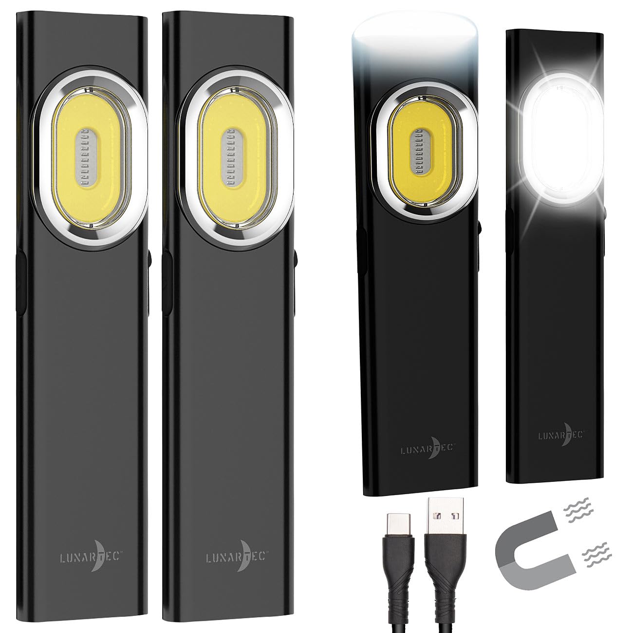 Lunartec Taschenlampen Mini-LED-Arbeitsleuchte 2er-Set 700 lm