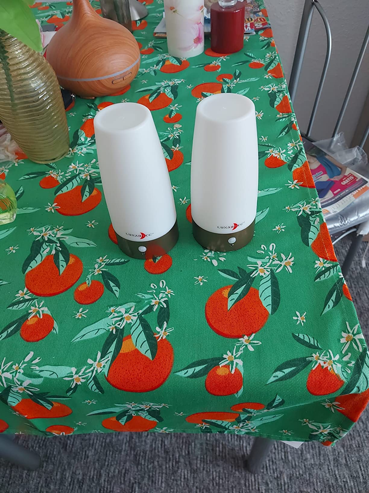 Lunartec LED-Tischlampen 2er-Set mit Bewegungsmelder warmweiß