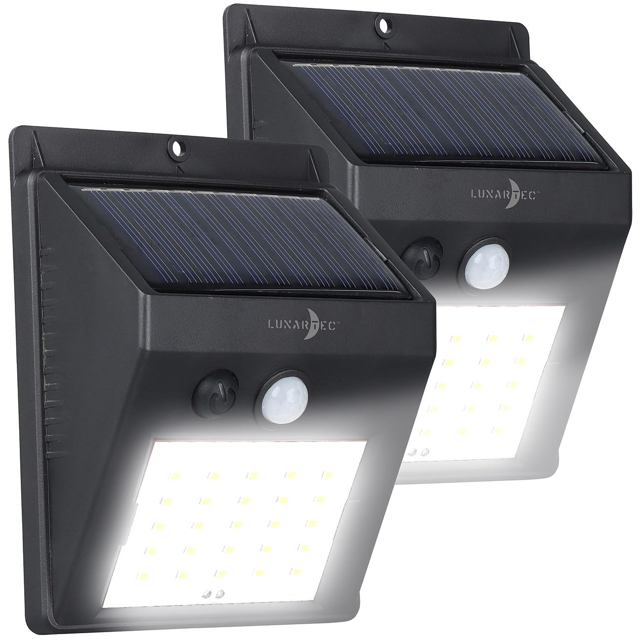 Lunartec Außenbeleuchtung Solar-Wandleuchte 4er-Set 100 Lumen