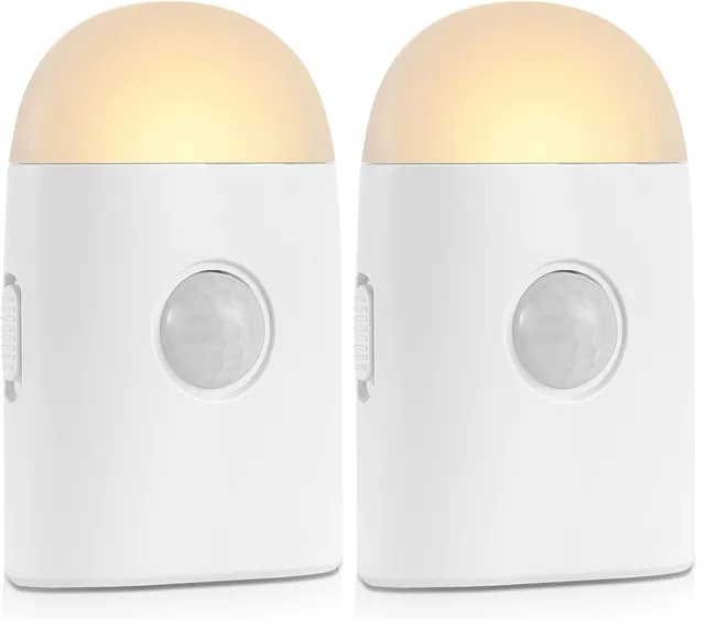 Bxroiu Lichterkette Nachtlicht LED Bewegungsmelder 2er-Pack