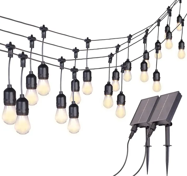 Lunartec Licht-Dekoration Solar-Lichterkette 10m 2er-Set