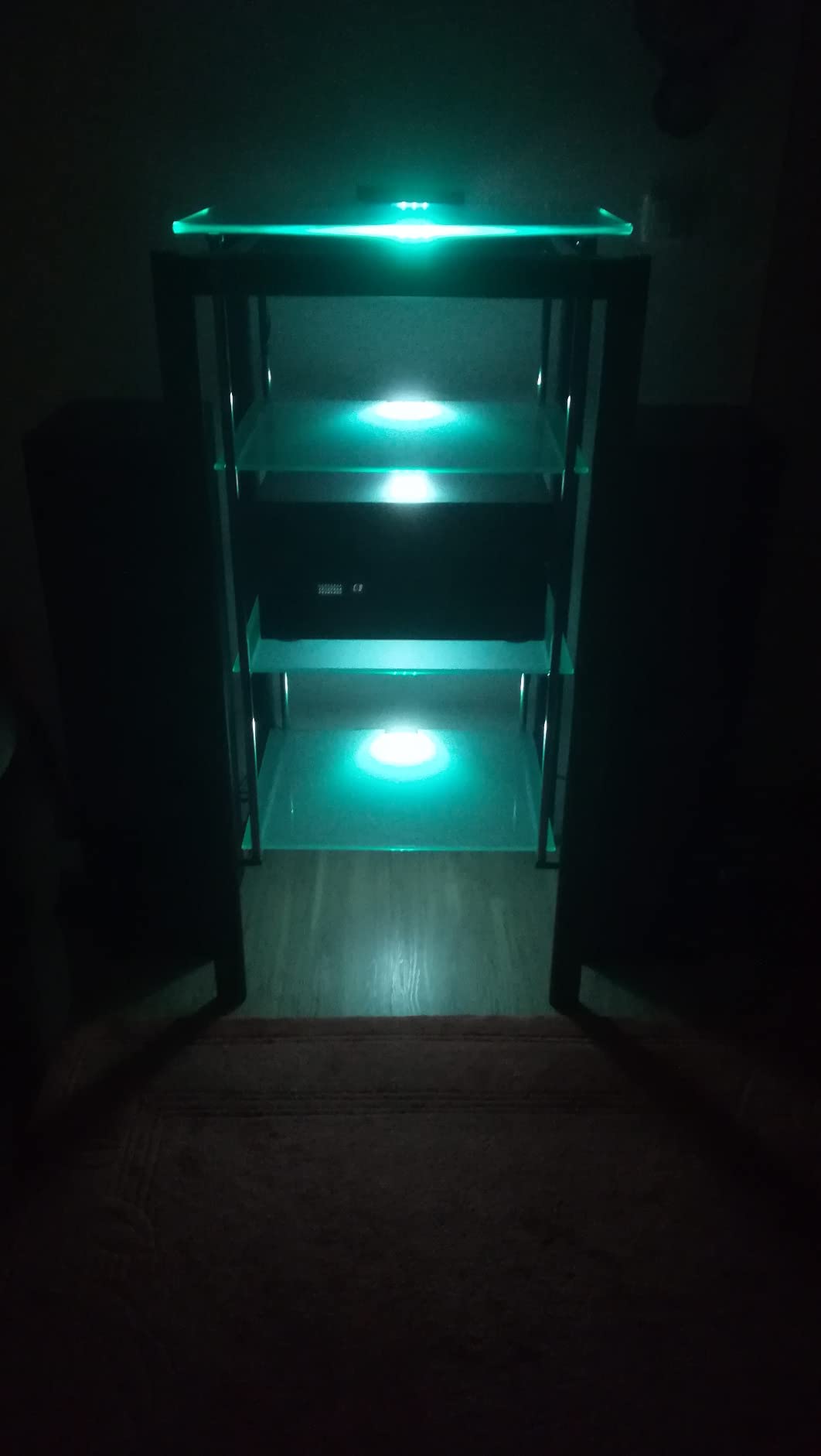 Lunartec Glasbodenbeleuchtung LED 4 Clips Tageslichtweiß