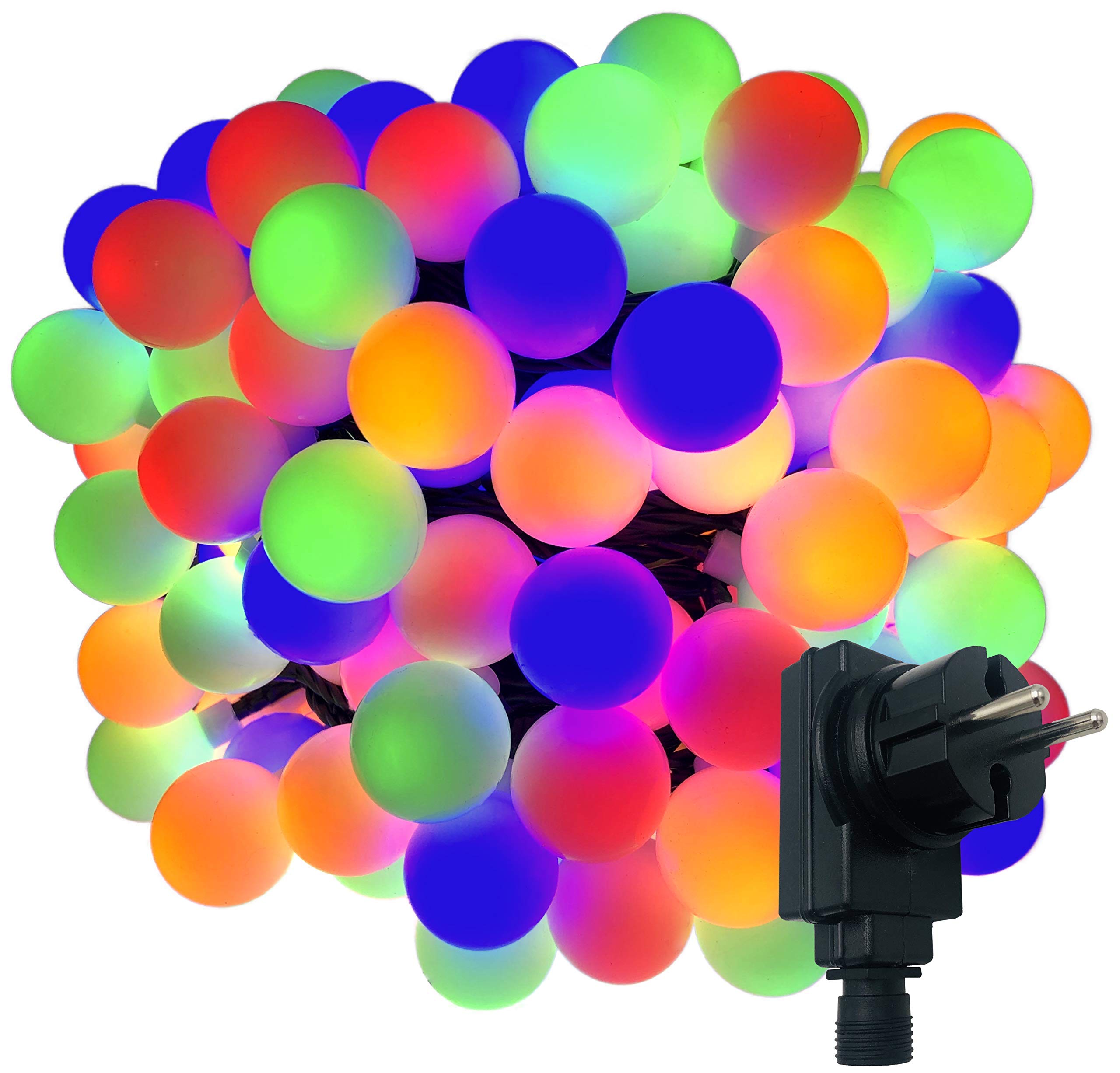 Bonetti LED Lichterkette 180 Kugeln bunt 17,9m IP44