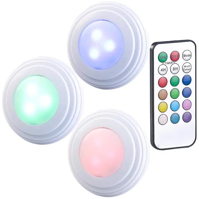 Lunartec UBL-6.rgbw Unterbauleuchten 3er-Set RGBW Batterie