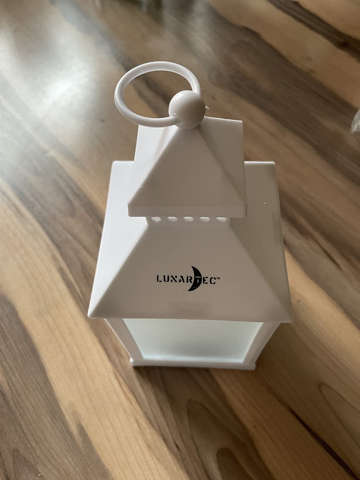 Lunartec LED-Laterne Flammenspiel Timer weiß batteriebetrieben