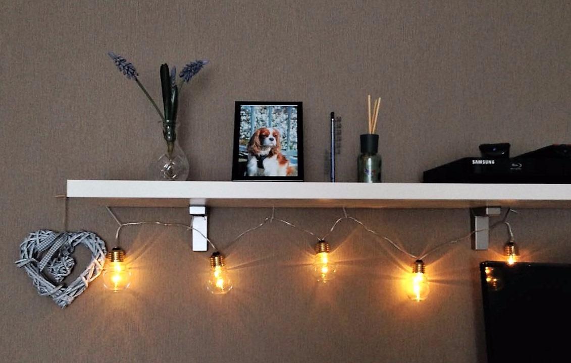 Lunartec Glühbirnen-Lichterkette 5 LED warmweiß 150 cm Batterie