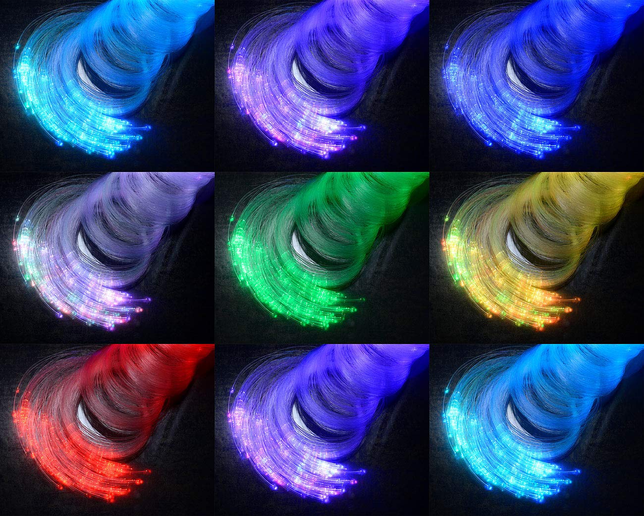 Lunartec Licht-Dekoration Glasfaser-Sternenhimmel 300 Fasern