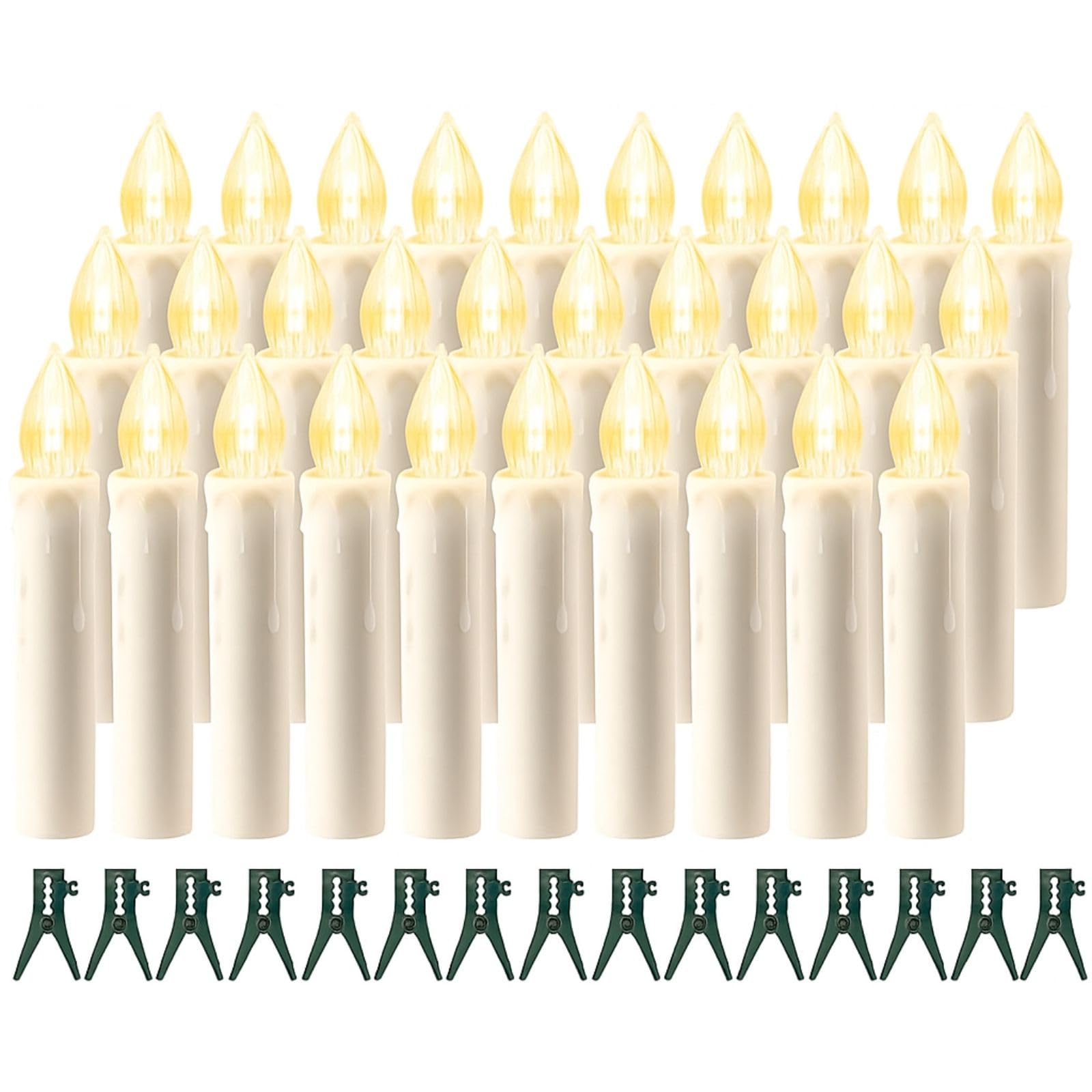 Koopower Candle Lights LED-Kerzen warmweiß 30er-Set mit Timer Batterie