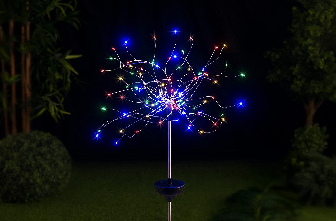 Lunartec Außenbeleuchtung Solar-Feuerwerk 120 LEDs bunt