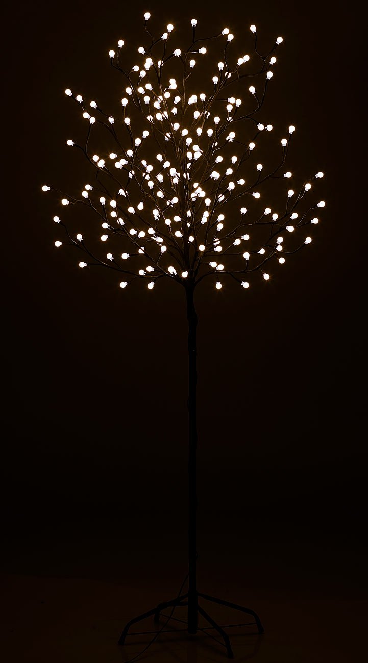 Lunartec Licht-Dekoration Solar-Lichterbaum 150cm 2er-Set weiß