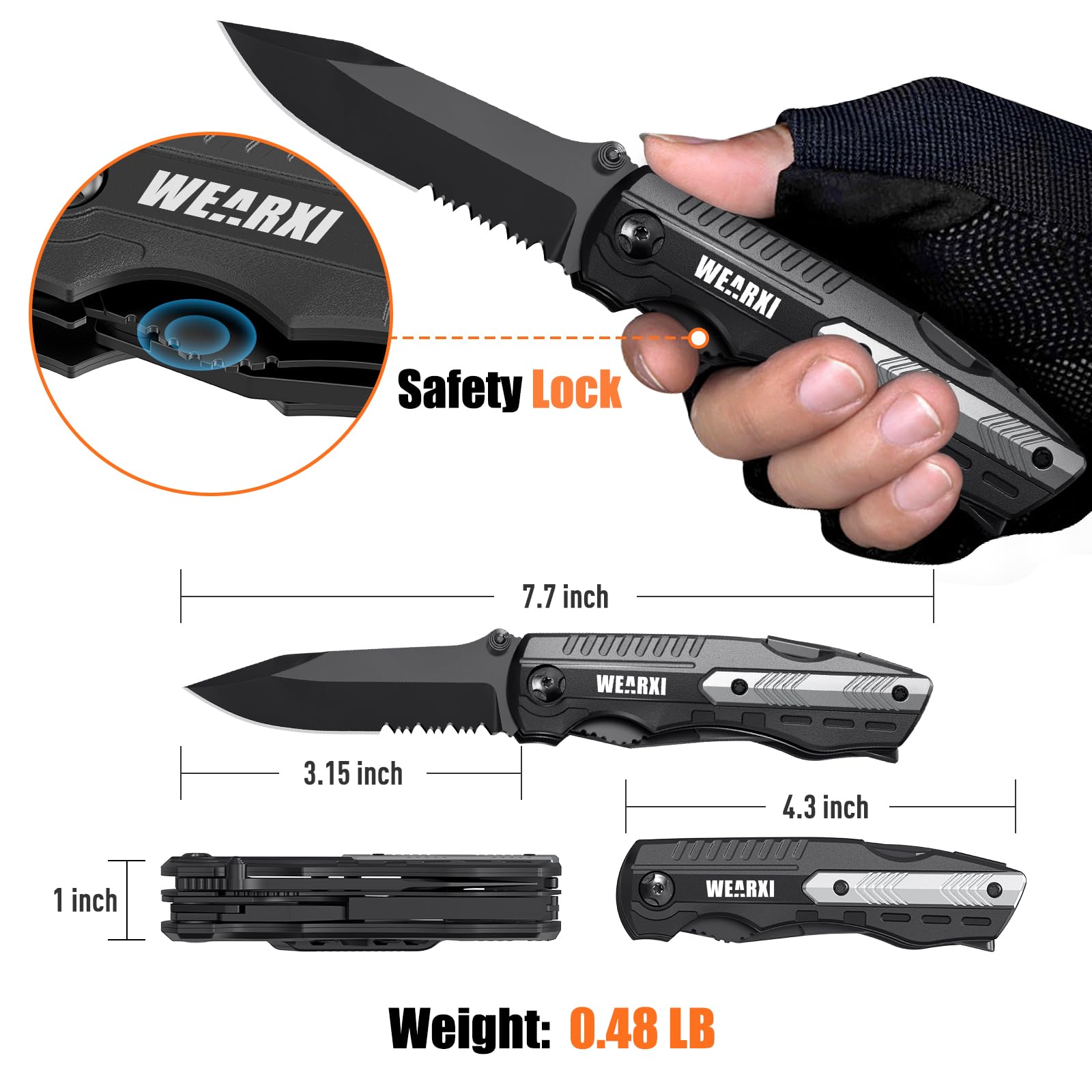 Wearxi Multitool Taschenmesser 13in1 Klappmesser Camping