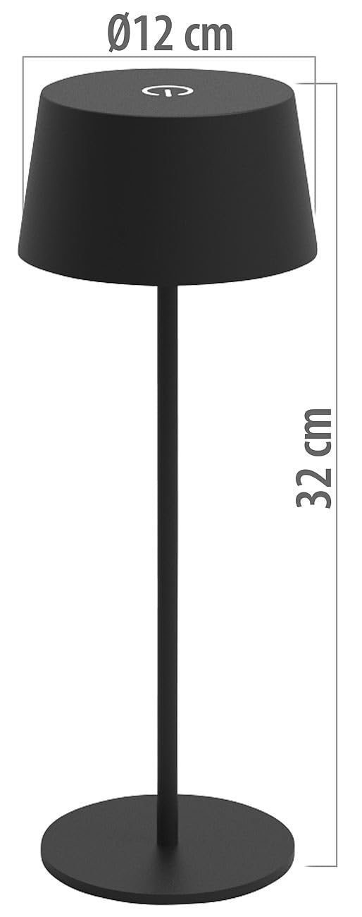 Lunartec Außenbeleuchtung Akku-Tischleuchten 4er-Set warmweiß