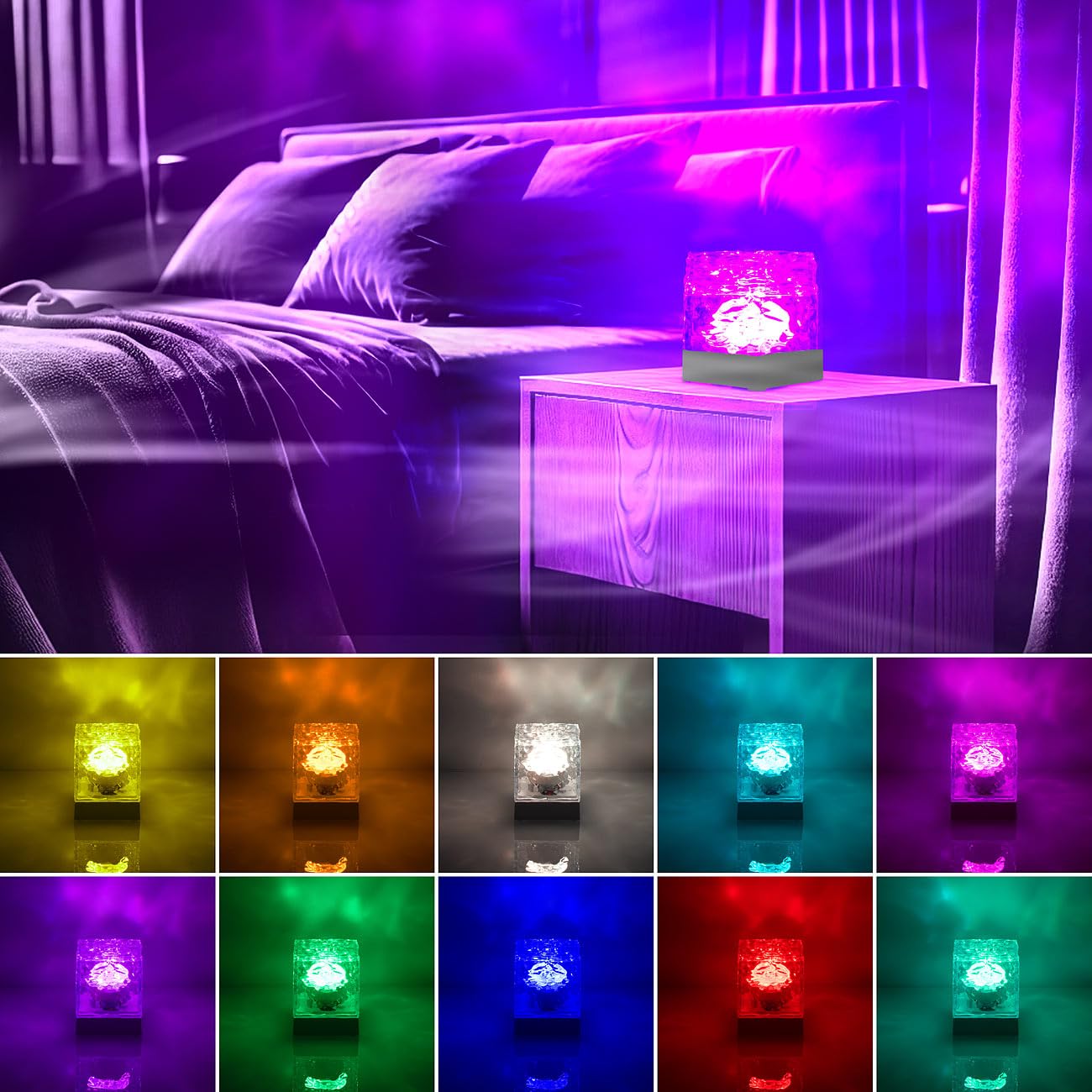Lunartec 2er Sternenhimmel-Projektor RGB Fernbedienung