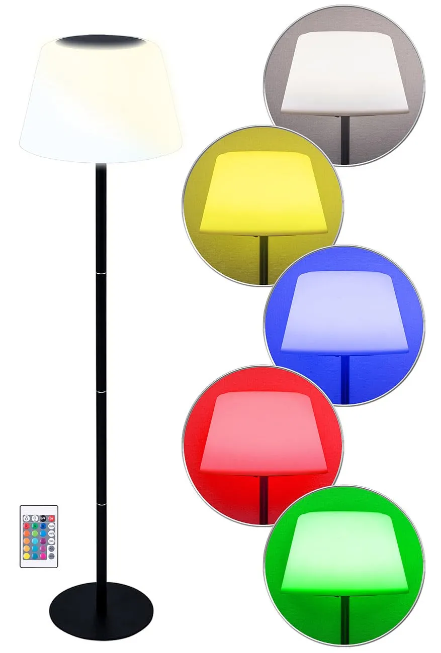 Lunartec Außenbeleuchtung Balkonlampe Solar RGB einzeln 400 lm