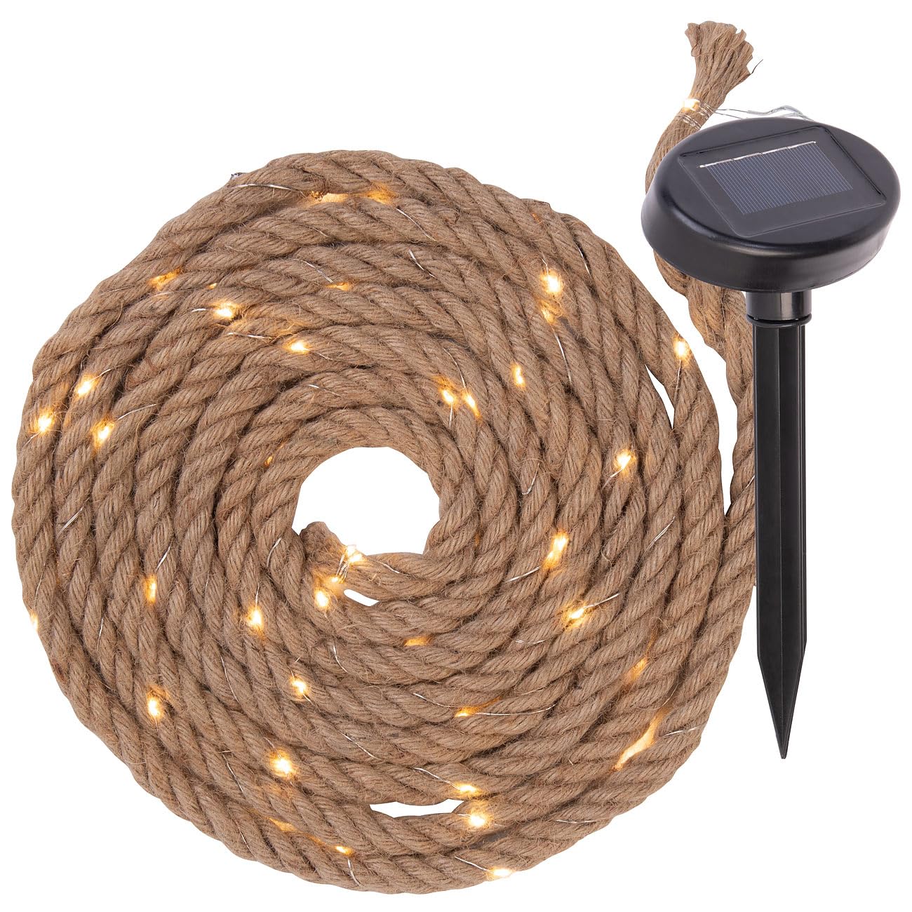 Lunartec Licht-Dekoration Solar Seil Lichterkette 2 m 60 LED
