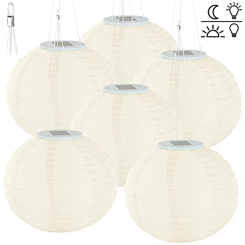 Lunartec Solar-Lampions 6er Set warmweiß Ø 30 cm IP44