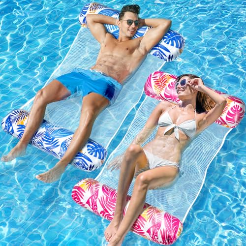 WEARXI Schwimmhilfen Luftmatratze Pool XL 2 Stück 4in1