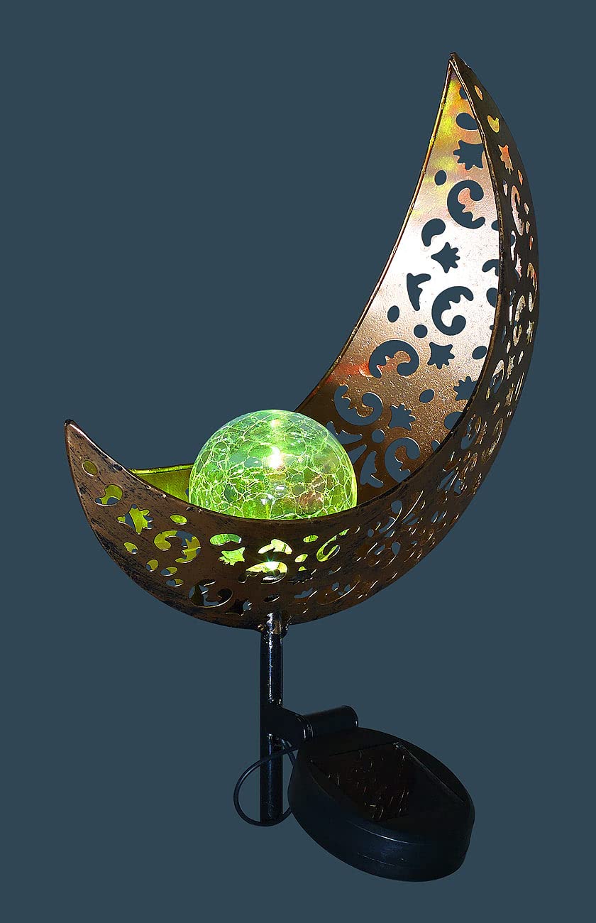Lunartec Licht-Dekoration Solar-Mondleuchte 2er-Set RGB IP44