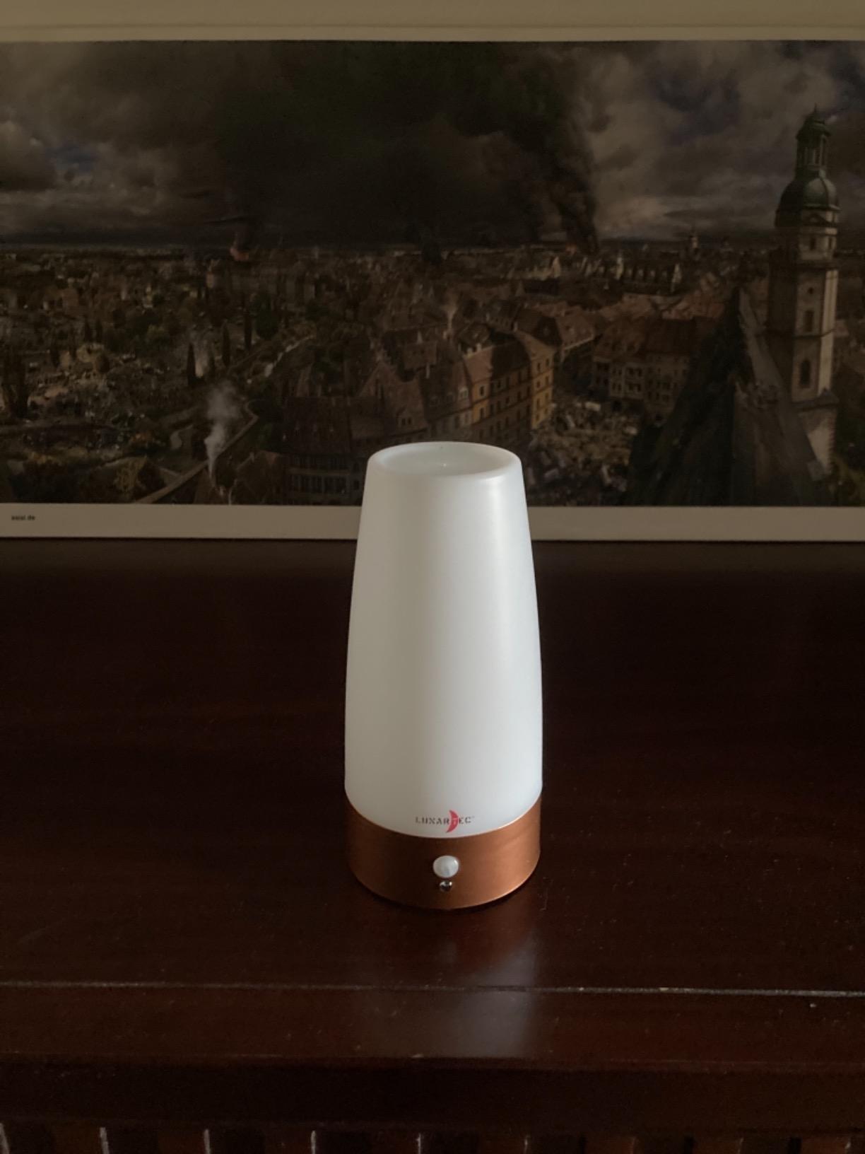 Lunartec LED-Tischlampe mit Bewegungsmelder warmweiß Batterie