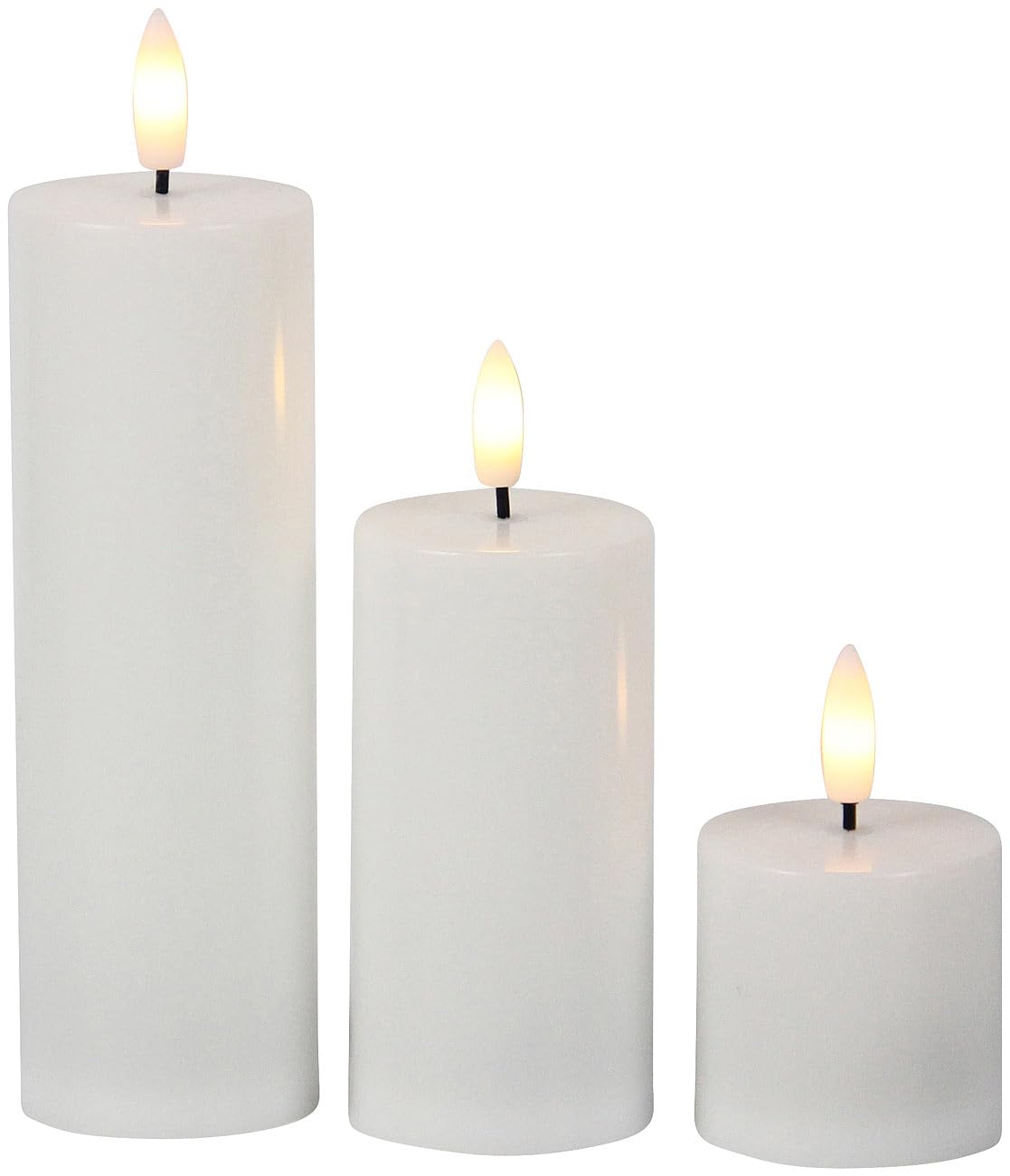 Lunartec Licht-Dekoration LED Stumpenkerzen 6er-Set mit Timer