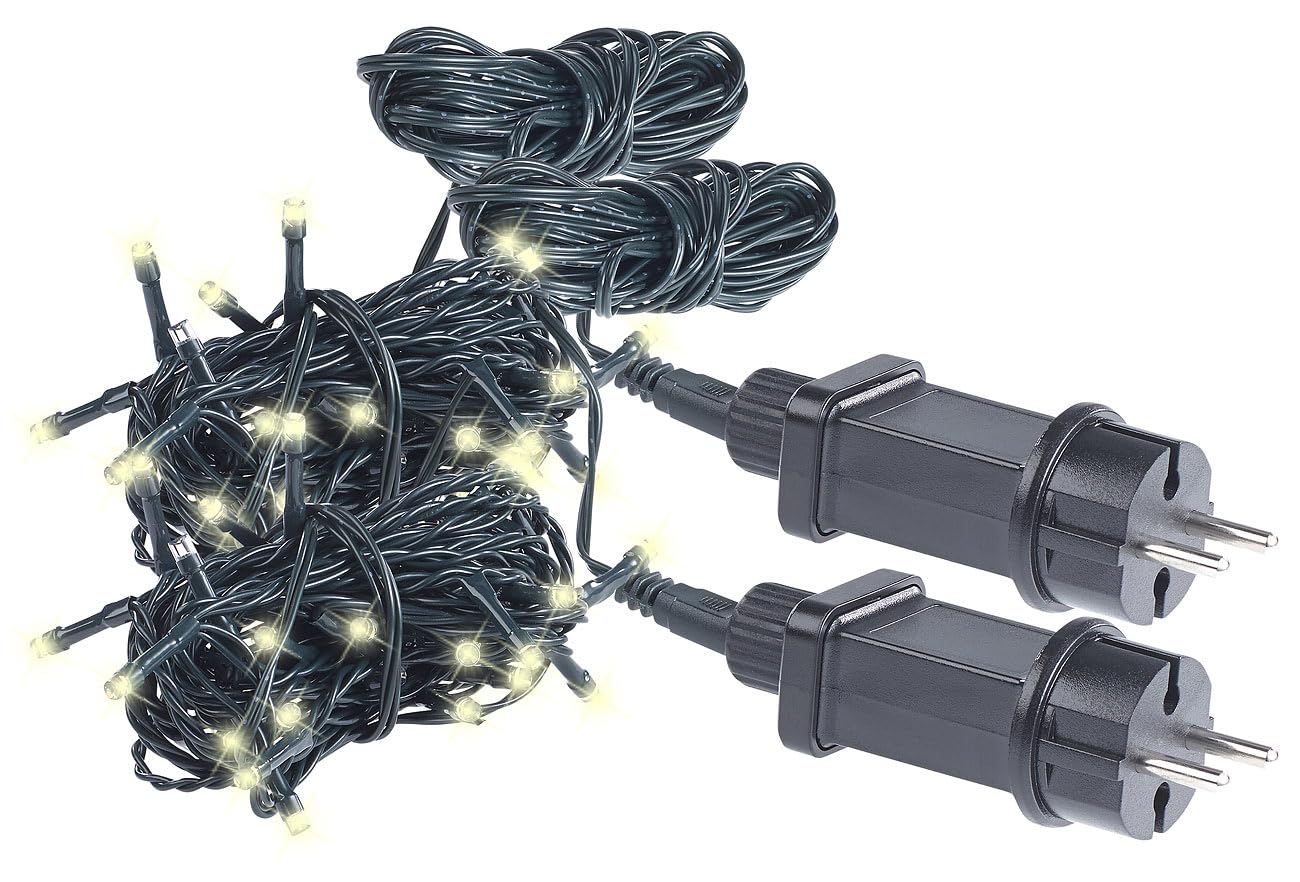 Lunartec LED-Lichterkette 40 LEDs warmweiß 4 m 2er-Set