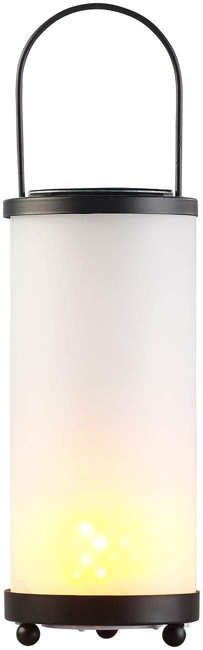 Lunartec Licht-Dekoration Fackel-Laternen 2er-Set 96 LEDs Glas