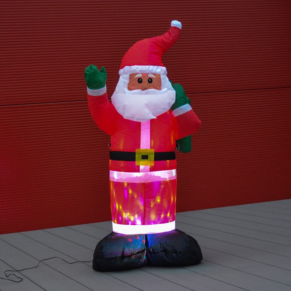 Bonetti Lichterketten Weihnachtsmann aufblasbar 120 cm LED