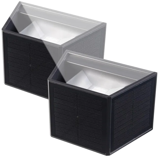 Lunartec Außenbeleuchtung Solar-Wandleuchten 2er-Set warmweiß