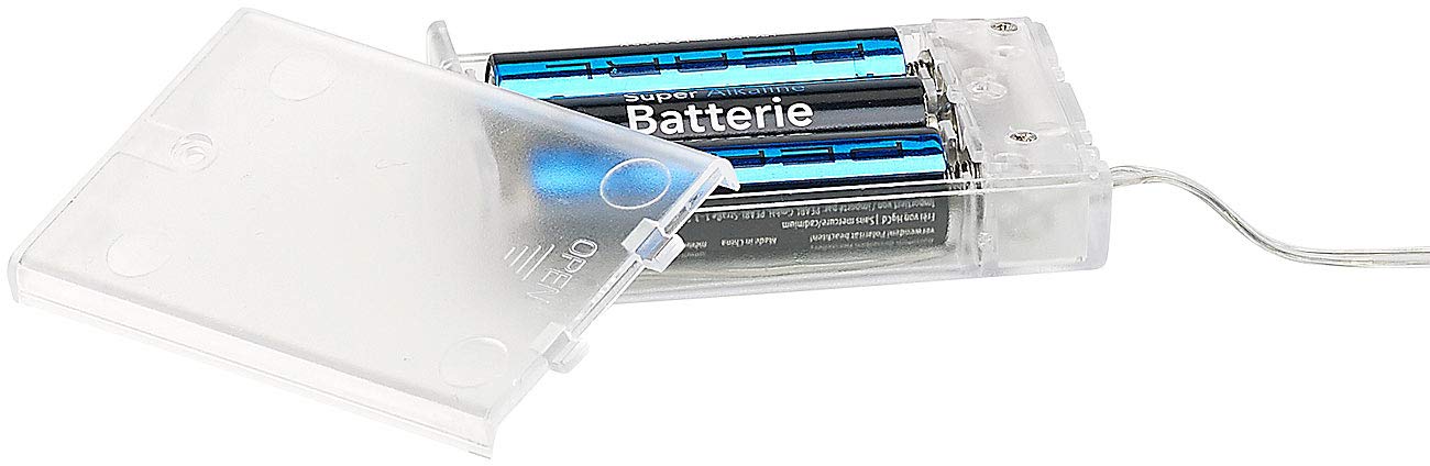 Lunartec Licht-Dekoration Sternen-Lichterkette warmweiß 4m Batterie