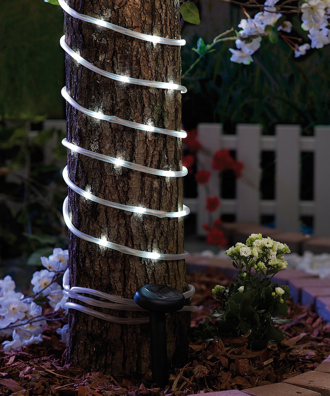 Lunartec Licht-Dekoration Solar-Lichtschlauch 7 m 50 LEDs brillantweiß