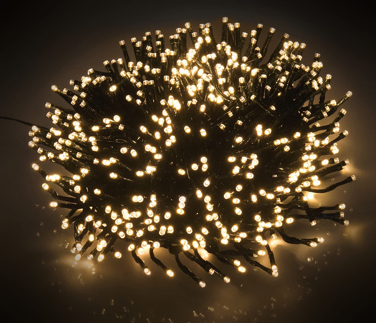Lunartec Büschel-Lichterkette 10m warmweiß 1000 LEDs IP44