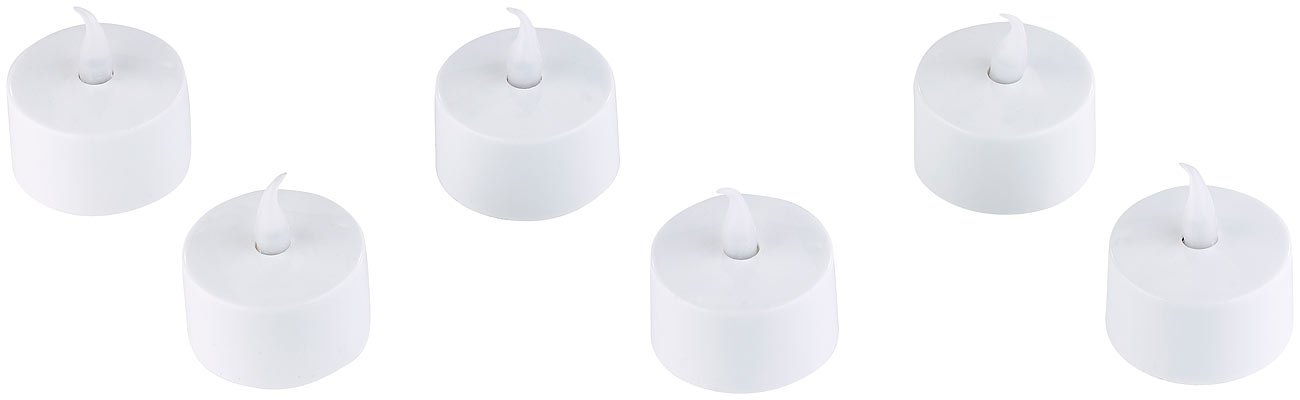 Lunartec Licht-Dekoration LED-Teelicht 18er Akku mit Halter