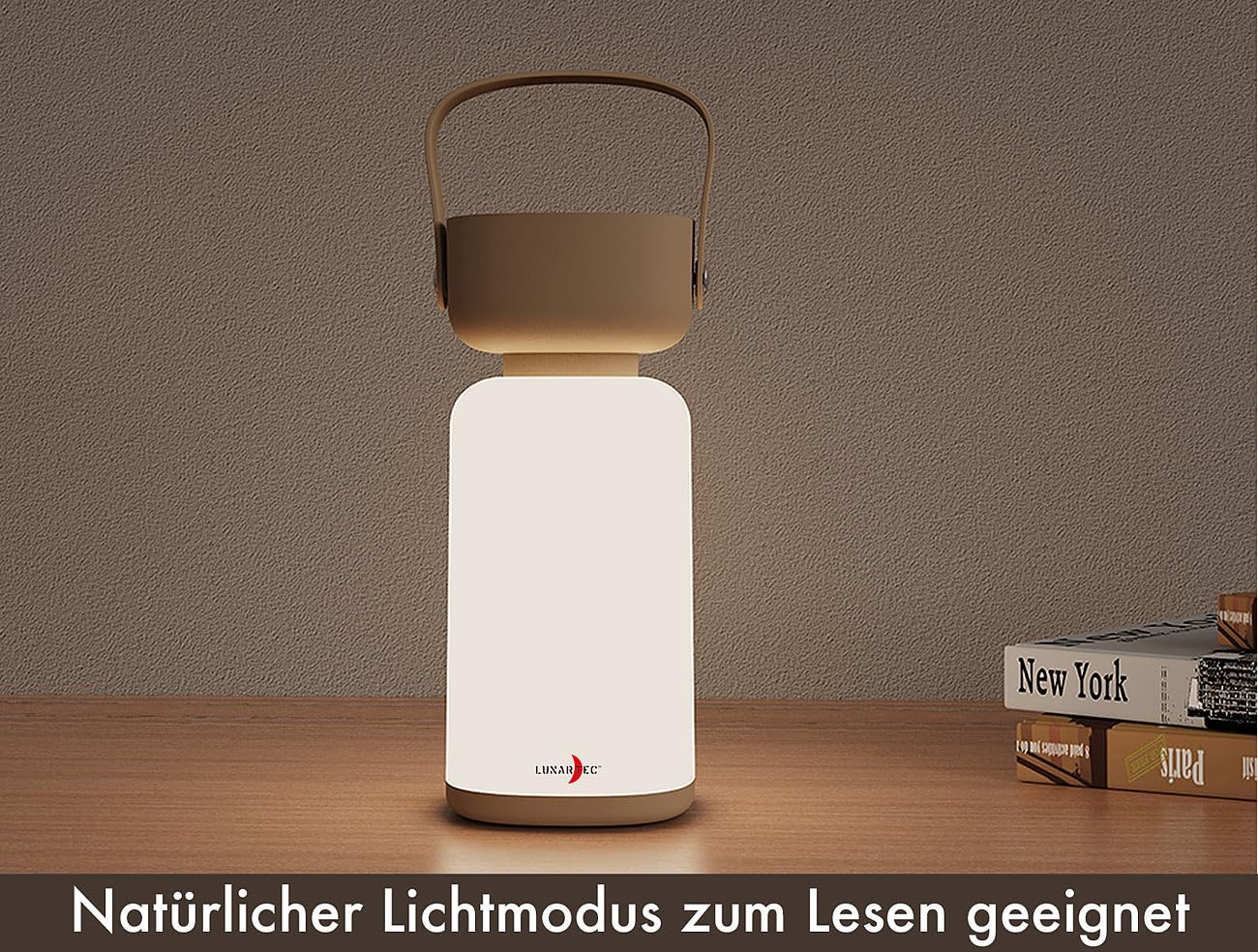 Lunartec Taschenlampen LED-Laterne braun dimmbar IP44