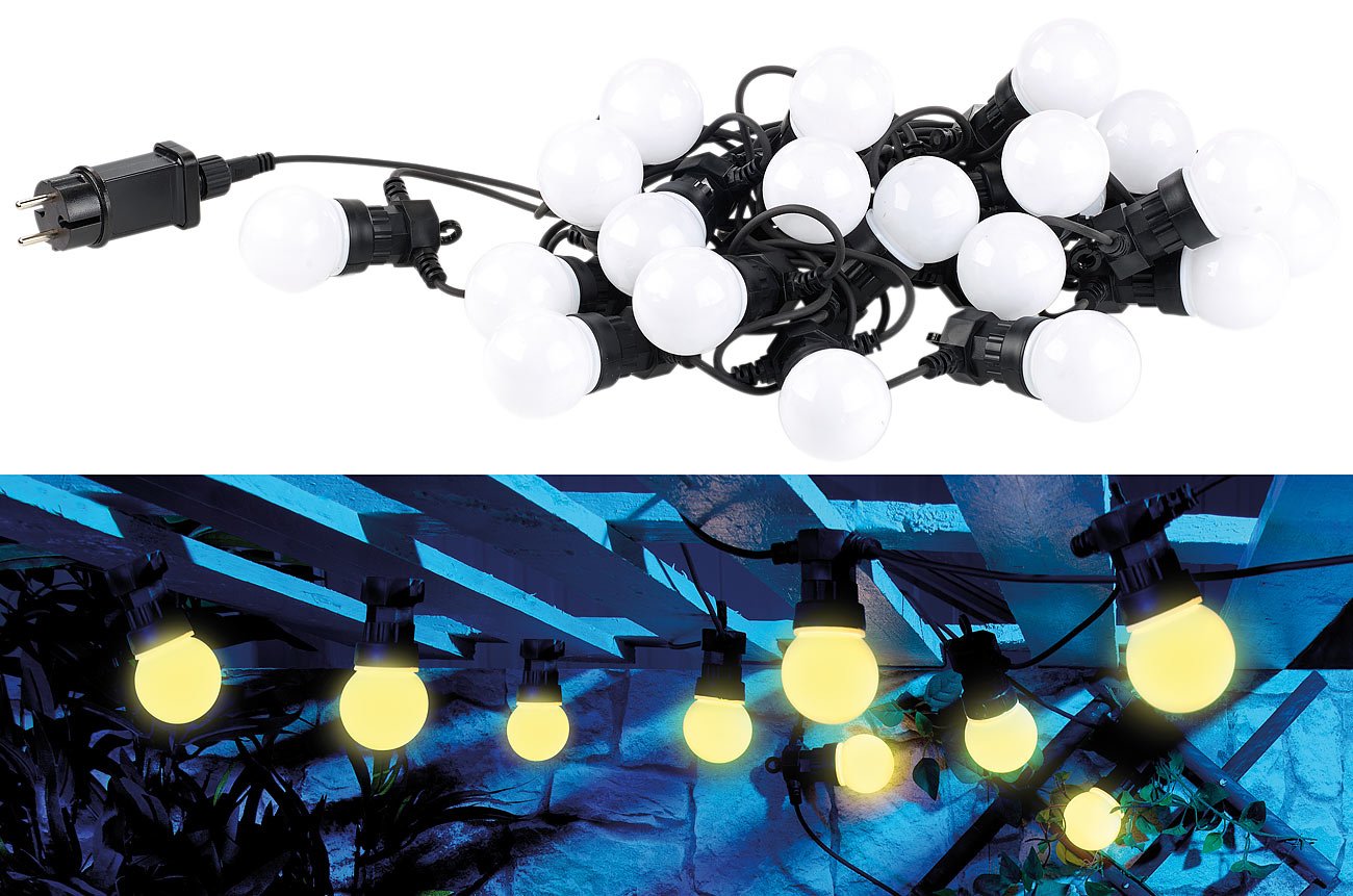 Lunartec Licht-Dekoration Party-LED-Lichterkette 20 LEDs 9,5m
