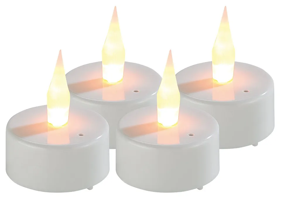 Lunartec Licht-Dekoration LED Teelichter 4er-Set ausblasbar