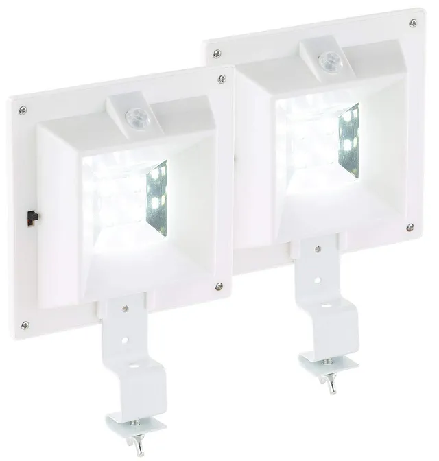 Lunartec Außenbeleuchtung Solar Dachrinnenleuchte 2er-Set 160lm