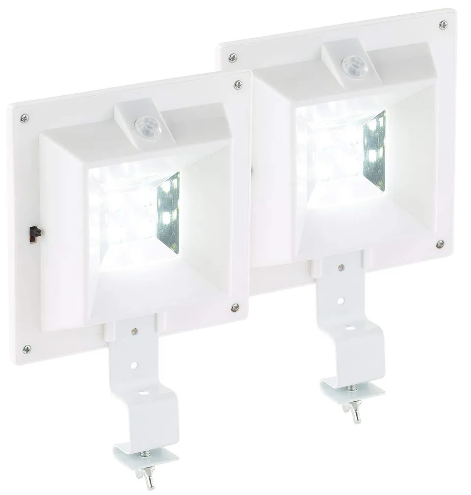 Lunartec Außenbeleuchtung Solar Dachrinnenleuchte 2er-Set 160lm